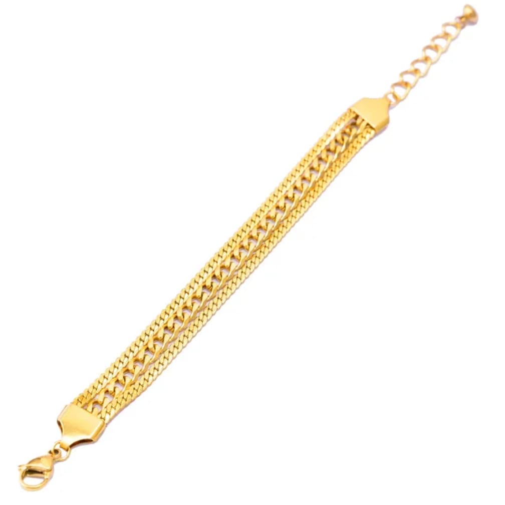 3 Layered Chain Stainless Steel Bracelet