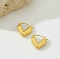 Round Heart Stainless Steel Hoops