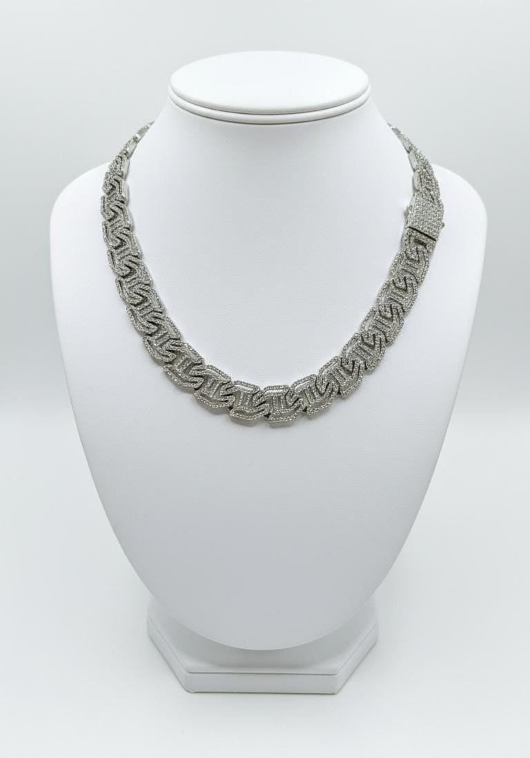 Hip-hop Stone Chains| Silver | Women
