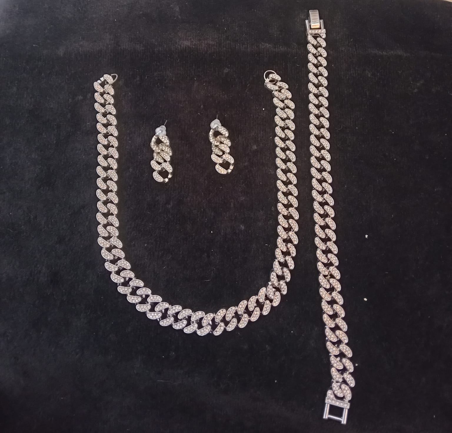 Cuban Link Premium Silver Combo Set