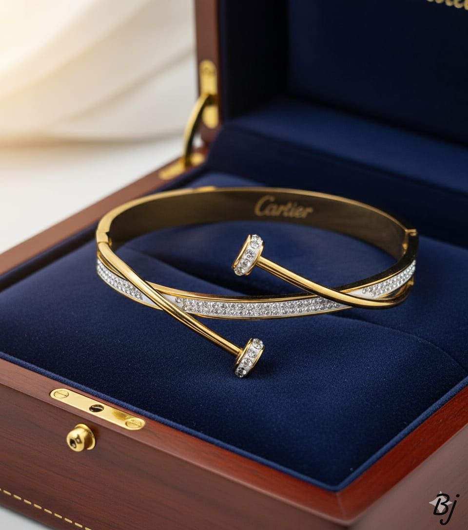 Crystal Twist Bangle Bracelet Set