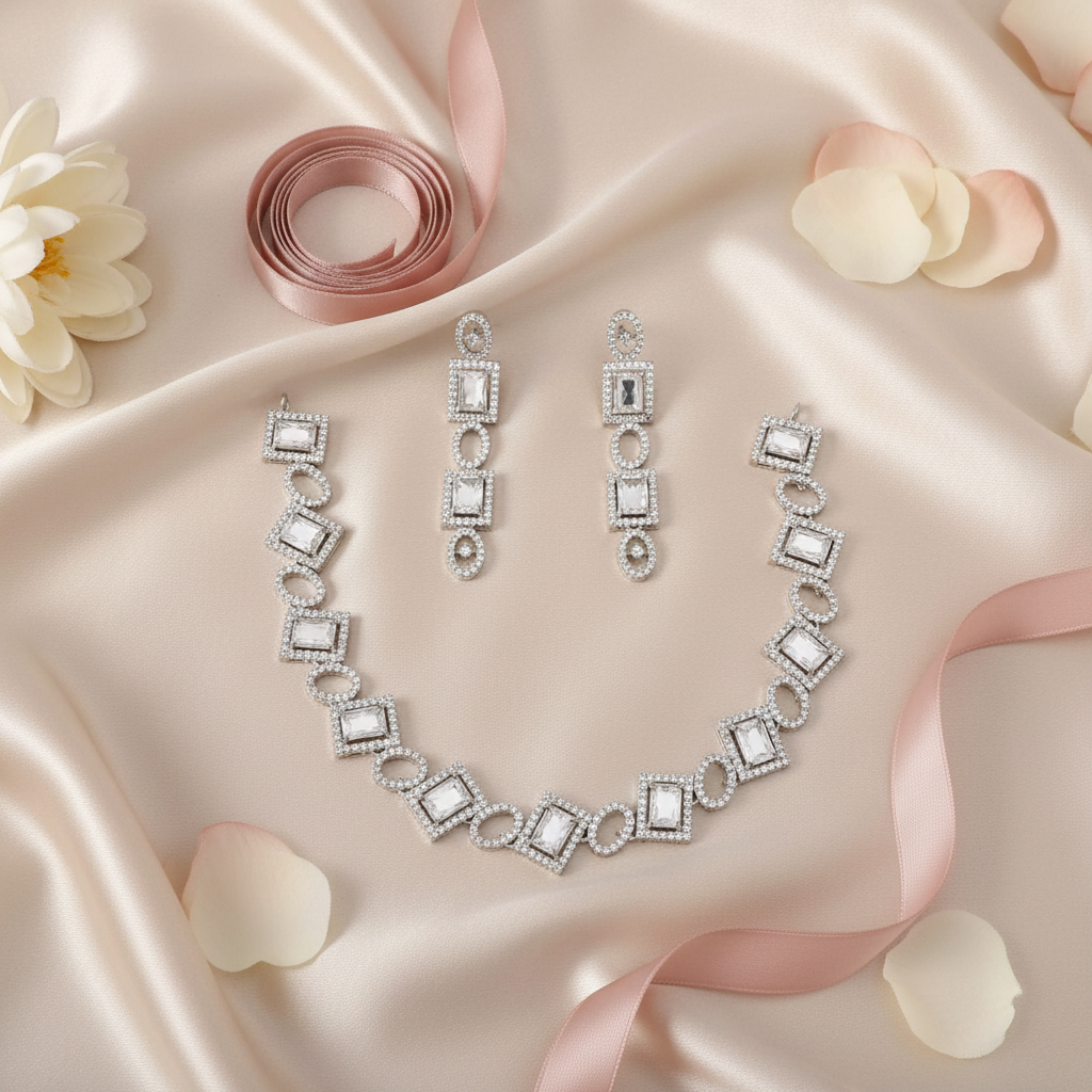 Crystal Premium Silver Set