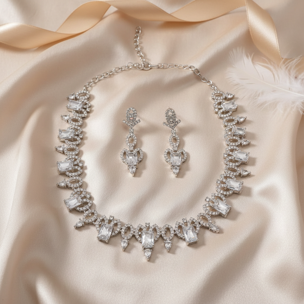 Crystal Premium Silver Set