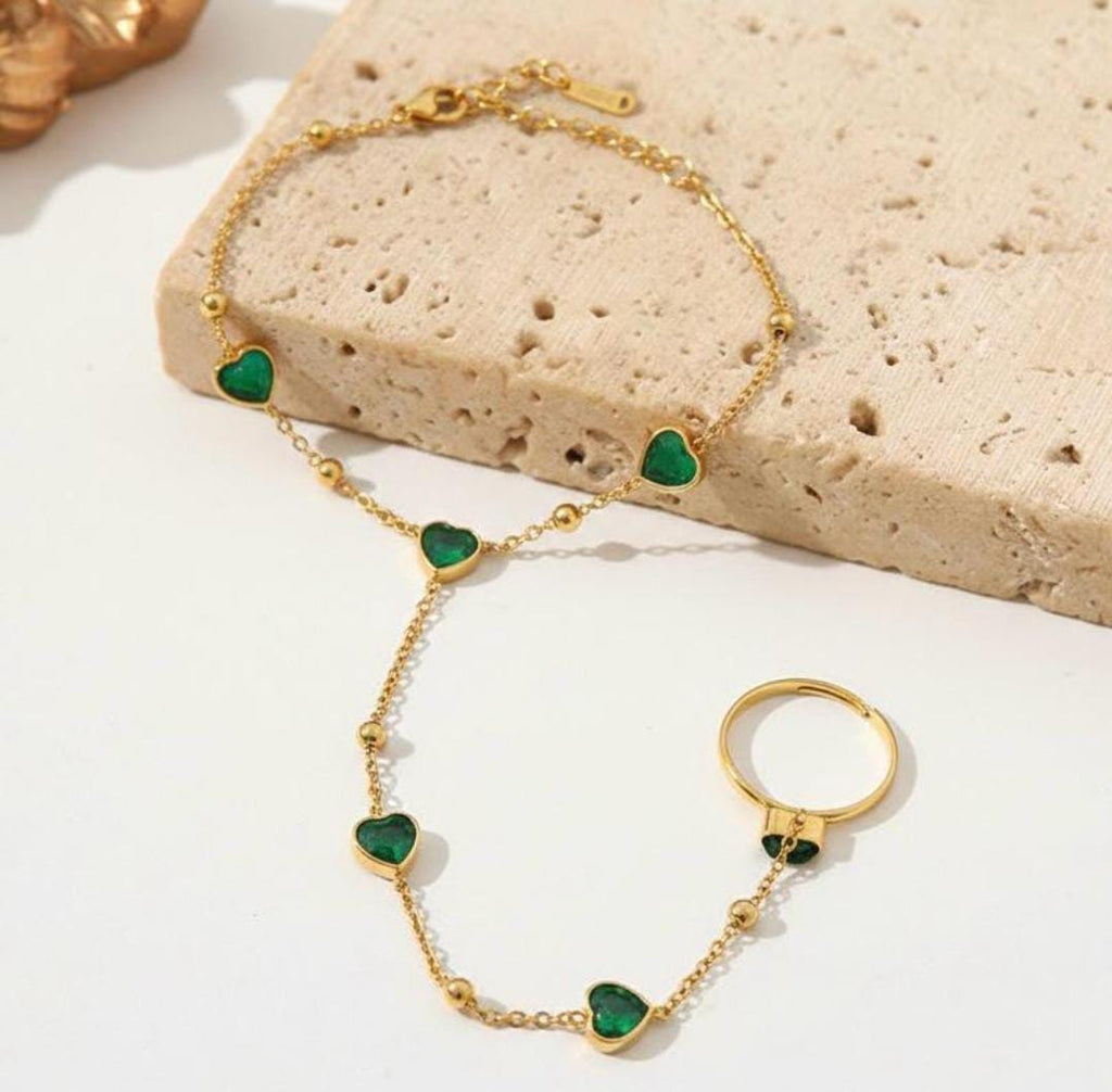 Heart Anja Bracelet | Gold Plated