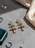 Gold Plated 2 Layered Zircon Earring