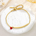 Red Heart Charm Stainless Steel Bracelet