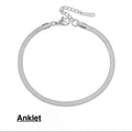 Silver Snake Chain Stainless Steel Anklet