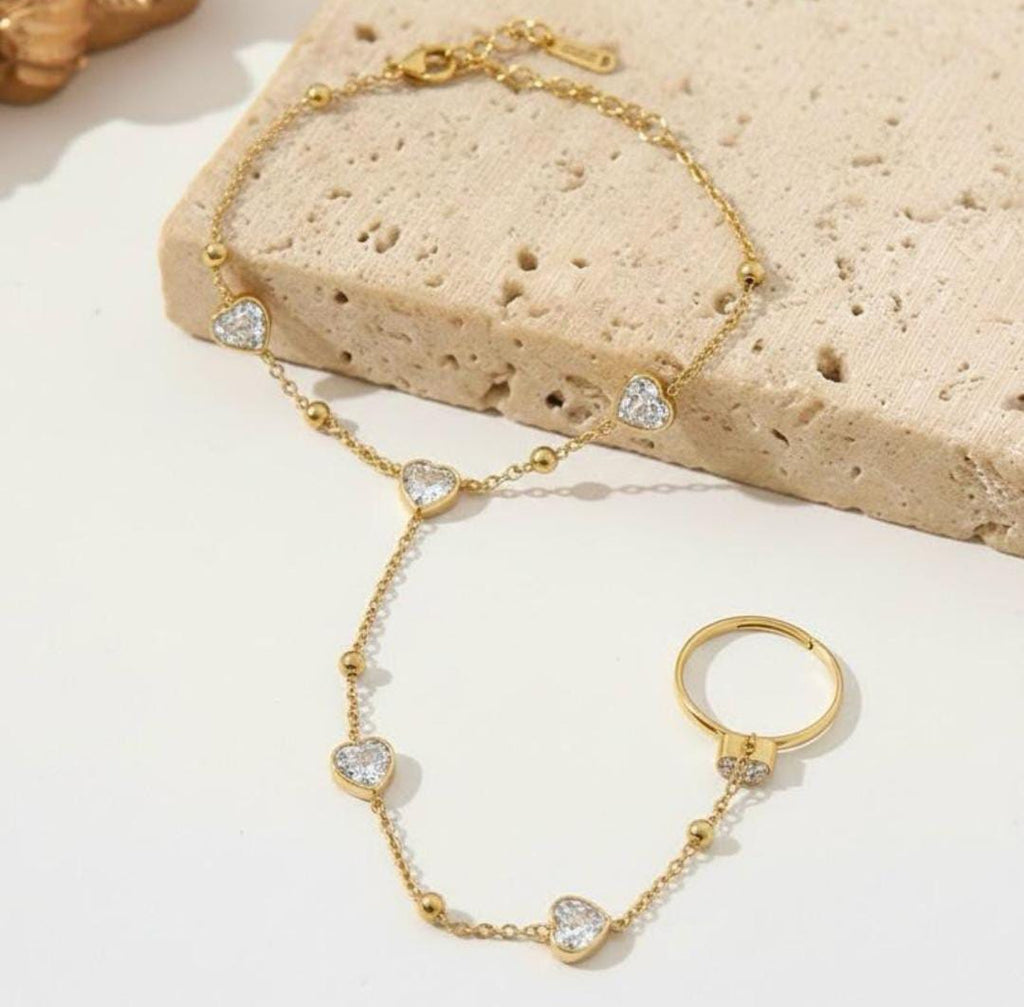 Heart Anja Bracelet | Gold Plated