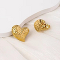 Stainless-Steel Chunky Heart Earring