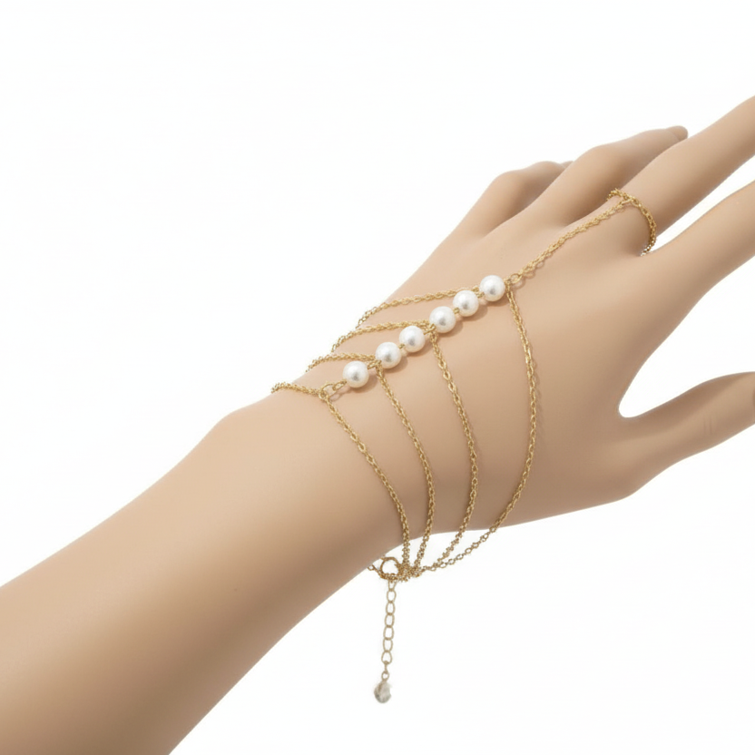 Pearl Anja Bracelet Gold Plated