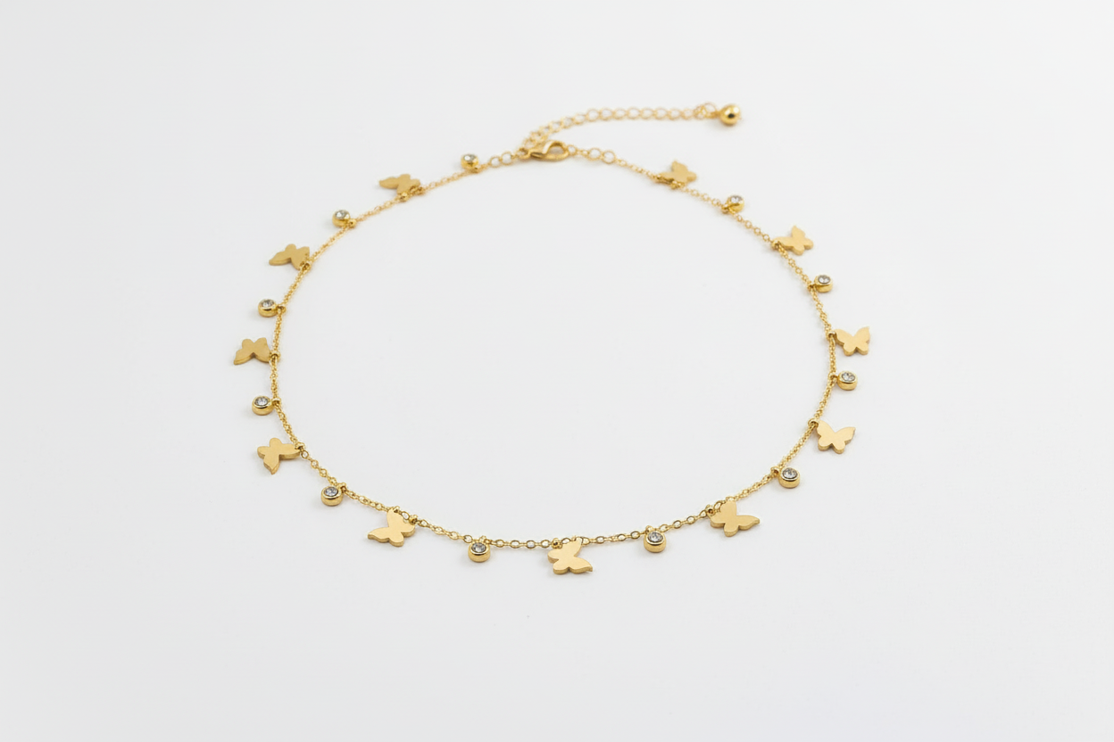 Stainless Steel Chain Necklace with Charms