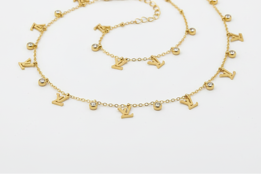 Stainless Steel Chain Necklace with Charms