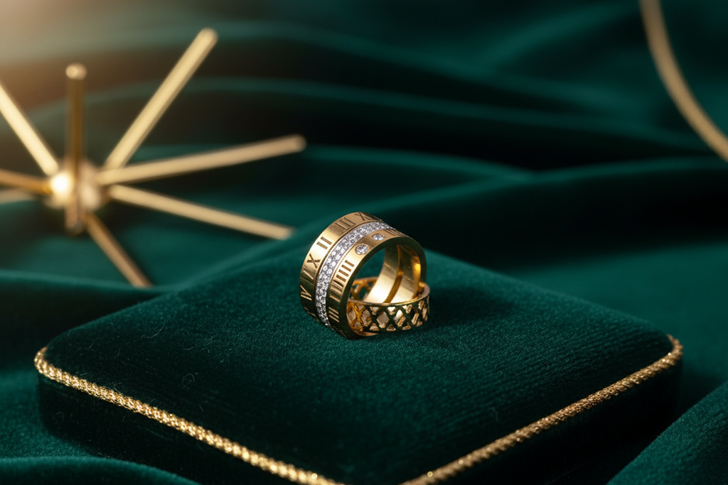 Roman Numeral Ring Band