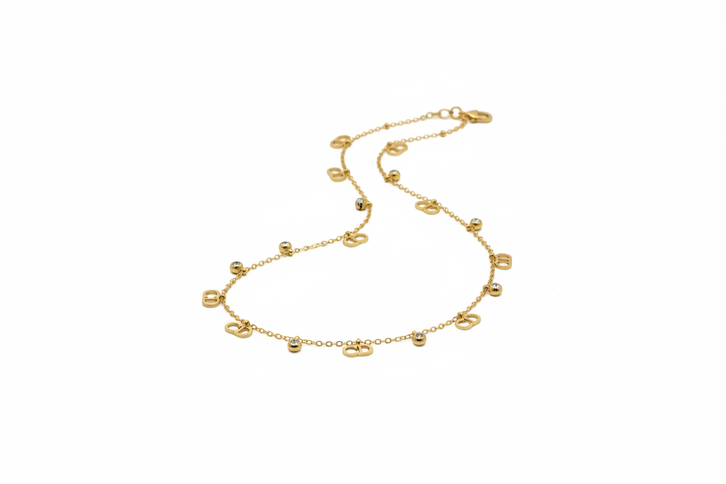 Stainless Steel Chain Necklace with Charms