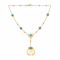 Anja Bracelet - Gold stainless steel bracelet with turquoise gemstones