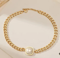 Pearl Chain Stainless Steel Bracelet