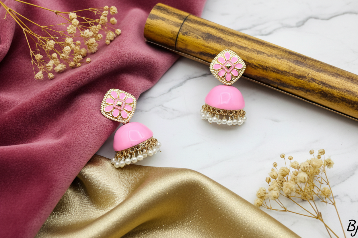 Flower Zircon Jhumki