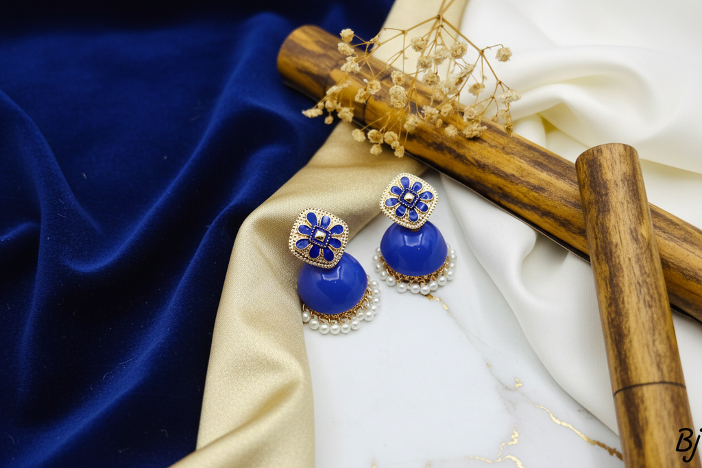 Flower Zircon Jhumki