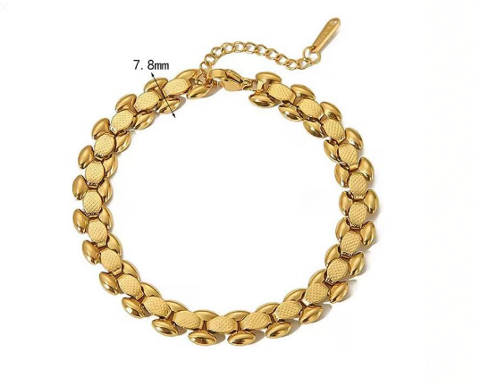 Snake Lock Chain Stainless Steel Bracelet